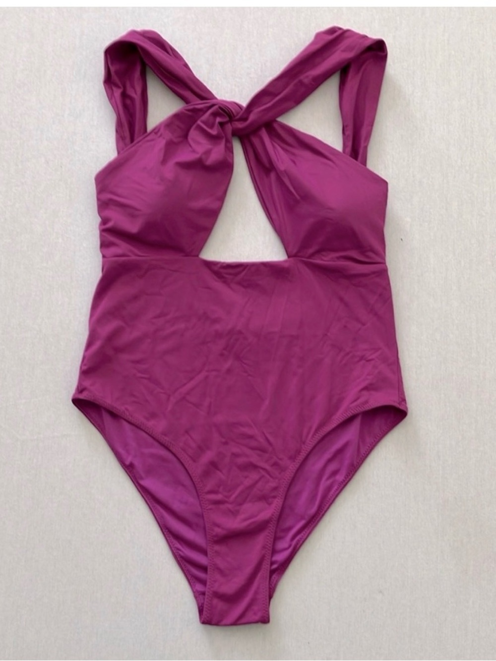 Zara Purple Twist Keyhole One-Piece Swimsuit - Picture 3 of 6